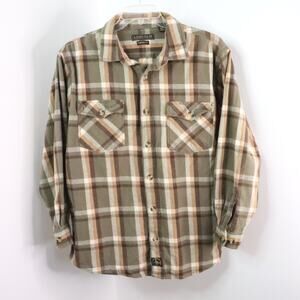 Lincoln Outfitters Mens XL Foreman Fit Plaid Heavy Flannel Button-Up Work Shirt